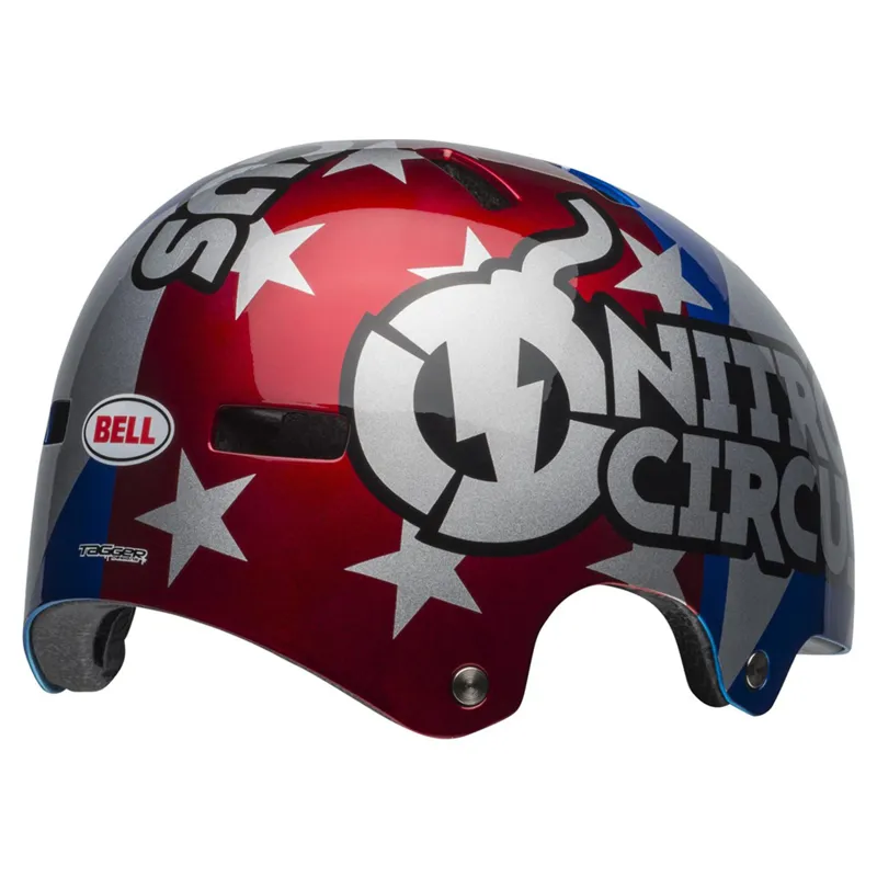 Bell Local Bmx/Skate Helmet Red/Silver/Blue